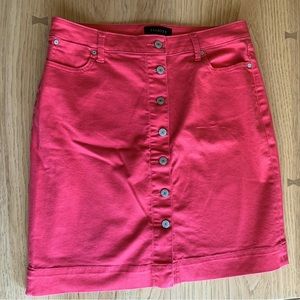 Talbots size 10 button down salmon colored skirt